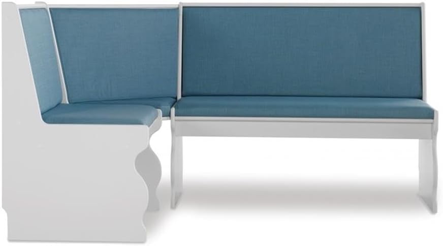 Capri Blue 3 Piece Corner Breakfast Nook Dining Set