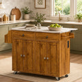 Farmhouse Rolling Power Kitchen Island