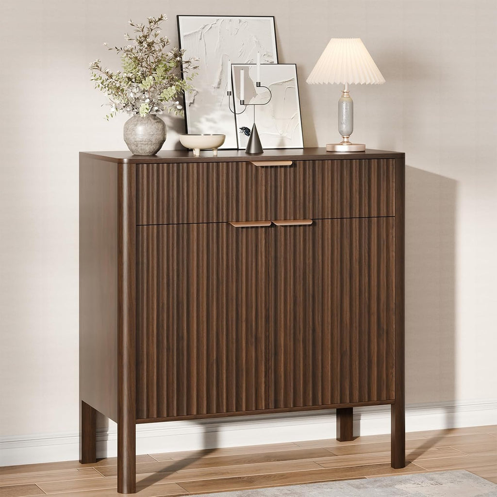 Walnut Modern Storage Sideboard Cabinet