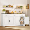 White Large Storage Sideboard Cabinet