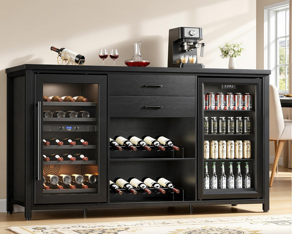 Black Farmhouse Coffee Bar Sideboard