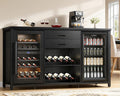 Black Farmhouse Coffee Bar Sideboard