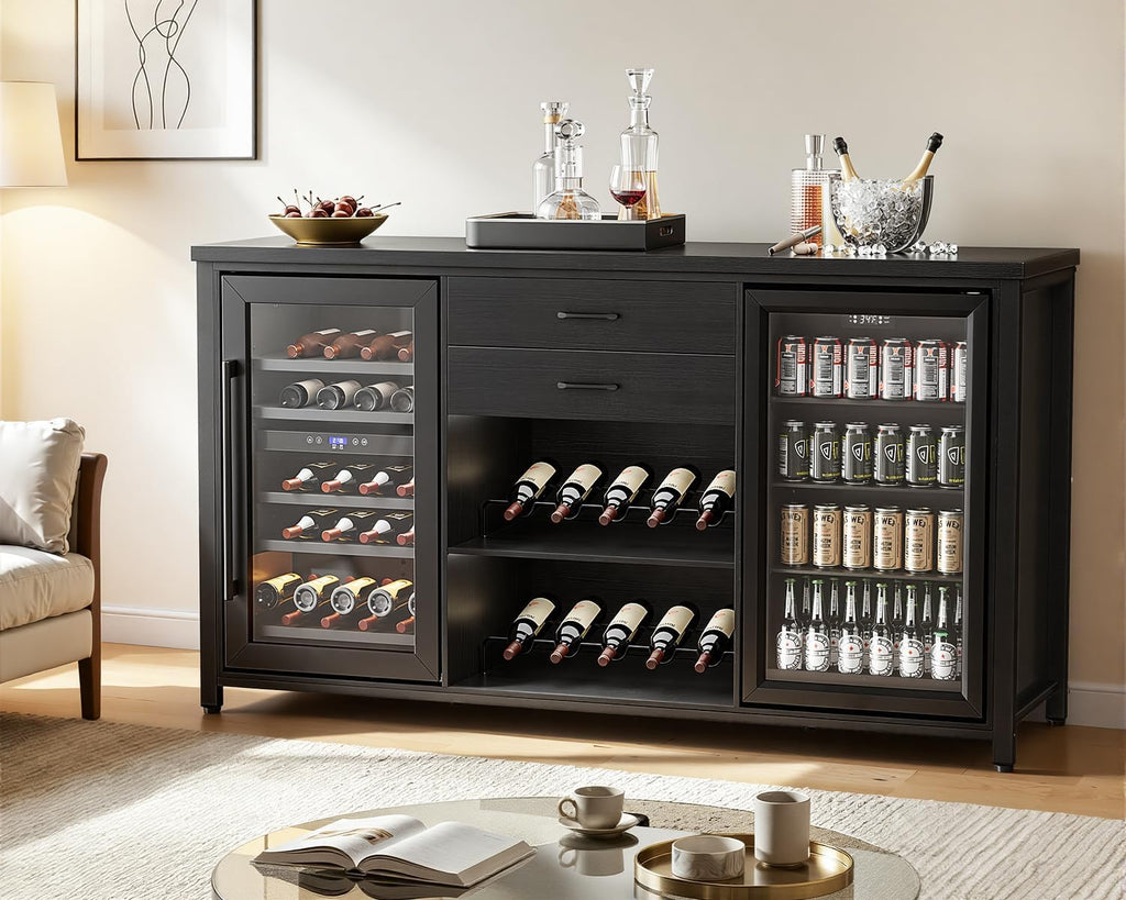 Black Farmhouse Coffee Bar Sideboard