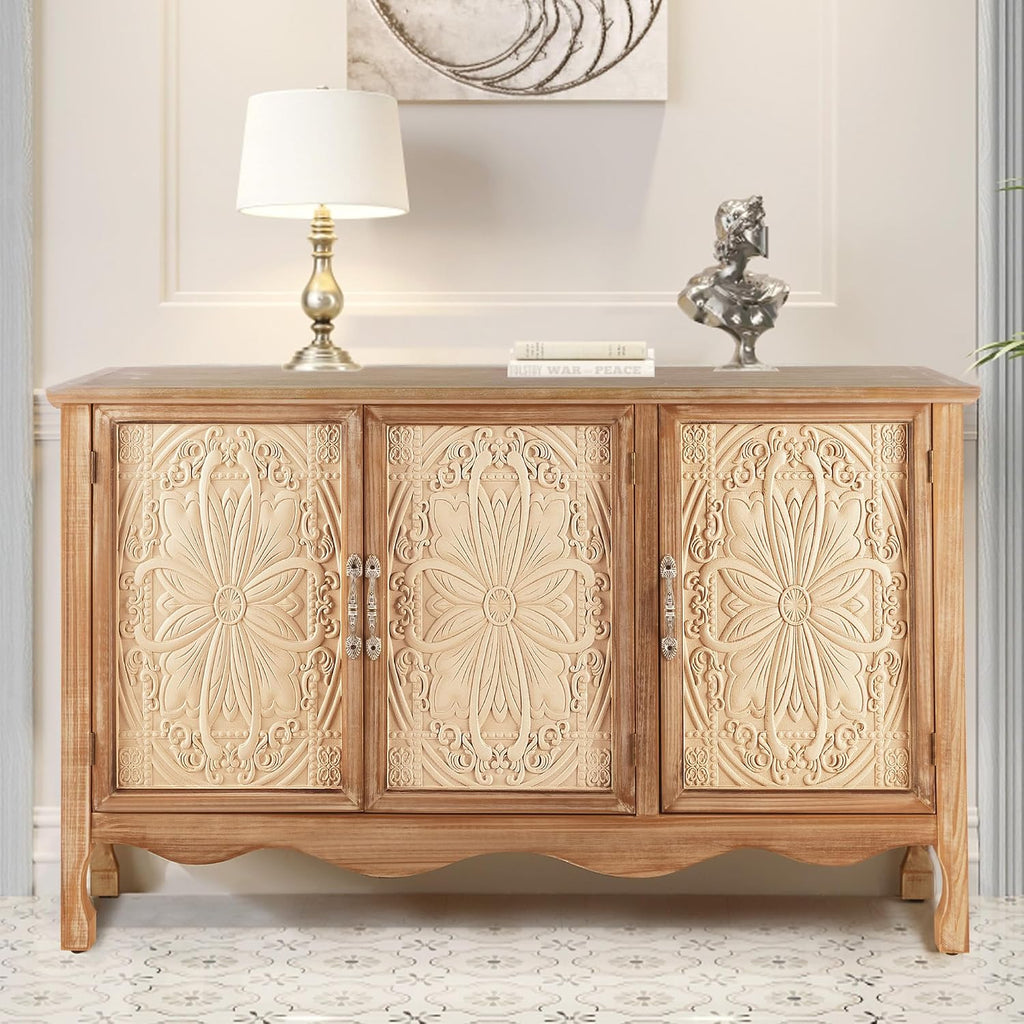 Grain Farmhouse Storage Sideboard Cabinet