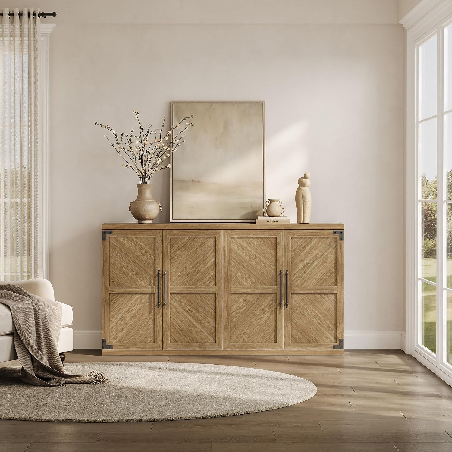 Modern Large Storage Sideboard Cabinet