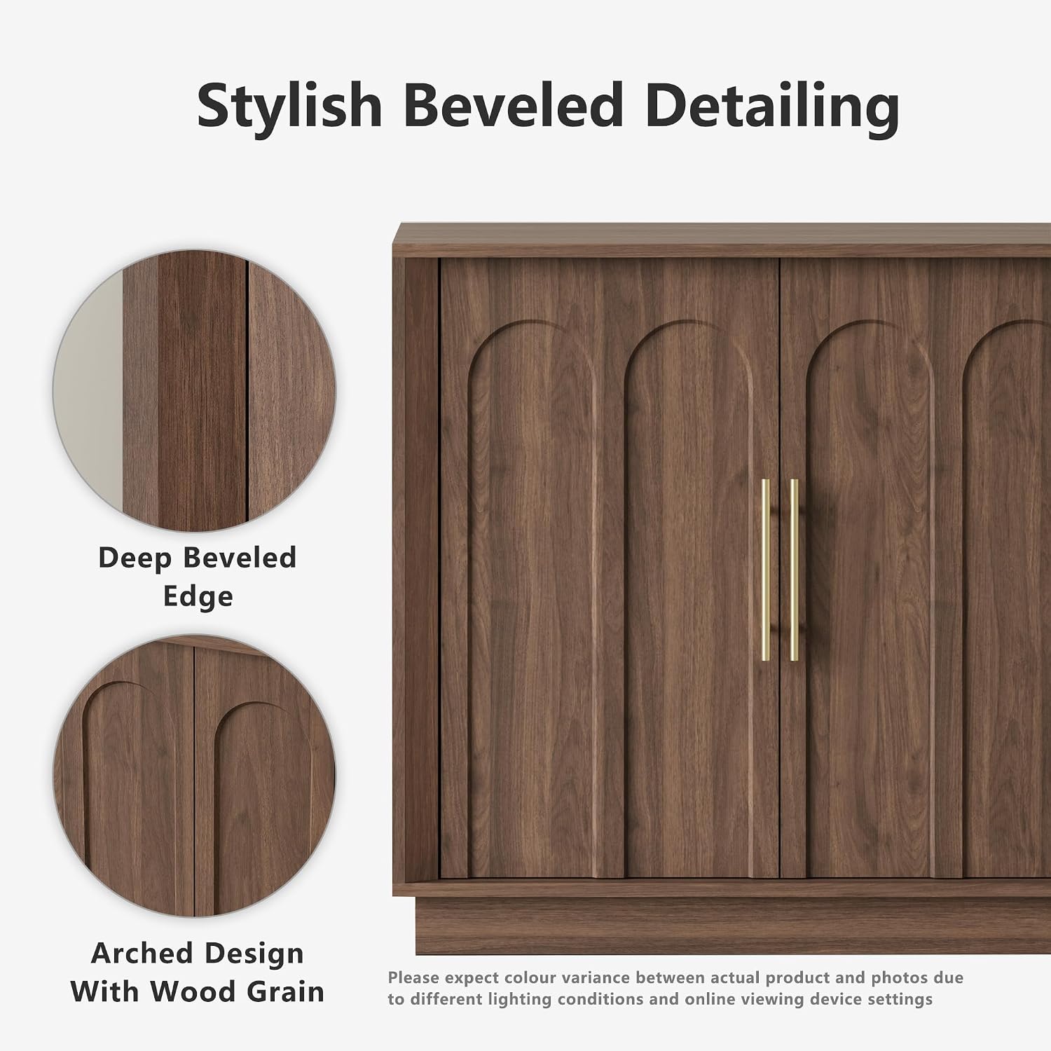 Walnut Arched Mid-Century Sideboard