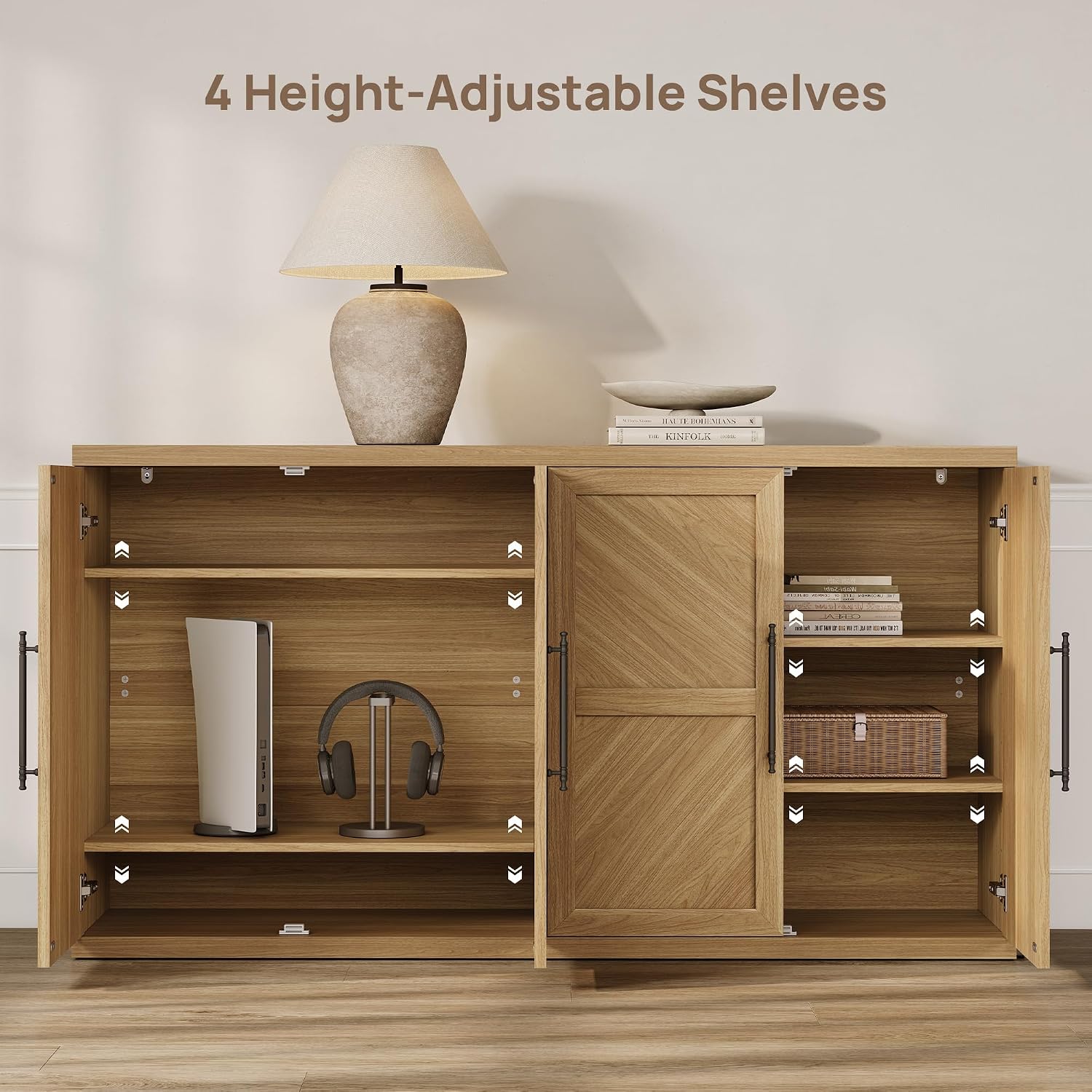 Modern Large Storage Sideboard Cabinet