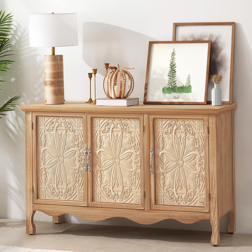 Grain Farmhouse Storage Sideboard Cabinet