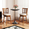 Rubberwood Swivel Counter Bar Stools Set of 2