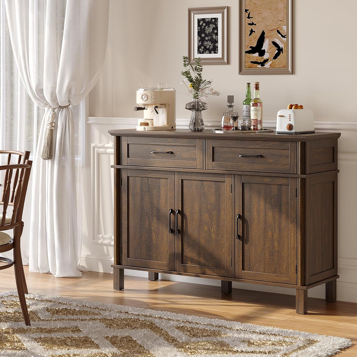 Brown Farmhouse Storage Sideboard