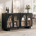 Black Arched Glass Door Sideboard