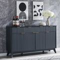 Dark Grey Fluted Storage Sideboard