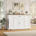 White Rolling Storage Kitchen Island