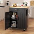 Black Rolling Storage Kitchen Cart